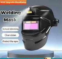 Welding Mask Work Equipments Clear Vision Professional Adjustable Face  Visor for Work Outdoor Gar... red, yellow