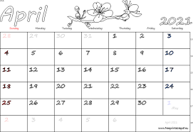 April is considered a national poetry month. April 2021 Usa Calendar Free Printable Pdf