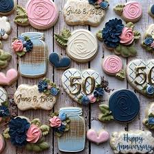 Anniversary Cookies Jennysswetcheeks Anniversary Cookies 50th Anniversary Cookies Sugar Cookies Decorated