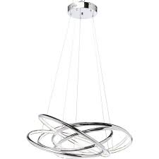 pendant lamp saturn led chrome big kare design anhanger lampen led hangeleuchte