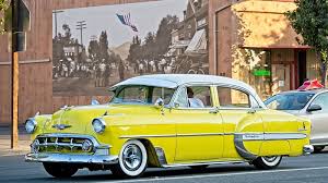 Classic car in workshop