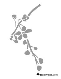 To learn how to transfer the drawing to canvas check out this post. Free Printable Cherry Blossom Wall Stencils Free Stencils Stencil Patterns Templates Free Stencils Printables