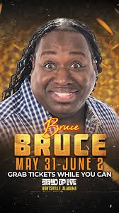Comedy legend @mybrucebruce is back at Stand Up Live May 31-June 2! Grab  tickets while you can, Rocket City! Calendar link in bio., #huntsville  #huntsvillealabama #huntsvilleal #rocketcity ...