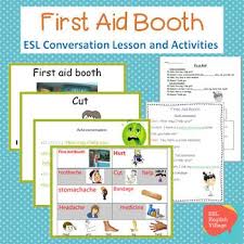 Esl Teaching Activities For Common First Aid Words This Includes A Vocab Power Point Worksheet And Di Esl Teaching Activities Interactive Lessons Esl Lessons
