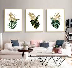 Printable art is an easy and affordable way to decorate your home. Tropical Greenery Art Set Printable Download Watercolor Etsy Wall Decor Plant Wall Decor Decor