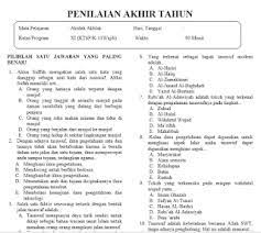Kunci jawaban pilihan ganda 1. Soal Akidah Akhlak Kelas 9 Semester 2 Dan Kunci Jawaban Doc Jawabanku Id