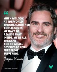 Happy birthday to Joaquin Phoenix! 🎂 Thank you for continuing to speak up  for the animals. 🌱🙌