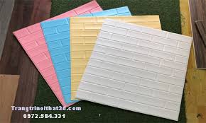 Xốp dán tường 3d giả gạch mẫu mới, xốp dán tường 3d giá rẻ