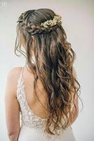 Garden Wedding Hairstyles For Guests Hair Styles Braided Crown Hairstyles Wavy Wedding Hair