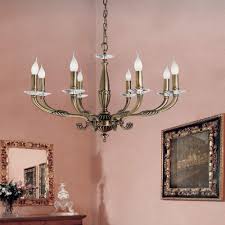 Lam Eleganter Kronleuchter In Messing Antik 80 Cm 5 Flammig 5x 40 Watt 5500 Cm 5 Flammig 8000 Cm 7211 5 Finitura 2