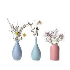 Amazon Com Colorful Ceramic Flower Vase Set Of 3 Elegant Decorative Flower Vase For Home Decor Livin Flower Vases Decoration Flower Vases Ceramic Flower Vase