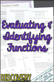 Evaluating And Identifying Functions Worksheet Middle School Math Discovery Based Learning Identifying Functions