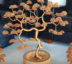 Almost half a kilometer of wire to make half a meter tall tree ^___^' this one is the biggest one yet. Bonsai Tree Made From Wires Bored Panda