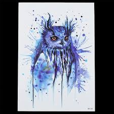 Order online tickets tickets see availability directions. 1 Sheet Mysterious Fake Blue Owl Pattern Drawing Design Tattoo Hb255 Waterproof Temporary Women Men Body Back Art Tattoo Sticker Sticker Cover Stickers Rx8sticker Winnie Aliexpress