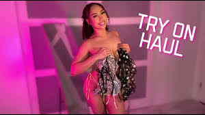 TRANSPARENT Lingerie TRY ON with Mirror View - YTboob