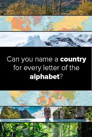 Check out the ideas of company names below. Can You Name A Country For Every Letter Of The Alphabet