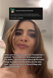 In Emma Chamberlain We Trust. 💵 #emmachamberlain #anythinggoes #podcast