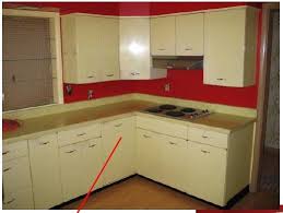If the old paint is flaking off in places, it indicates the finish did not adhere well to the wood surface. Metal Kitchen Cabinets Kitchen Design Furniture Remodeling Metal Kitchen Cabinets Metal Kitchen Painting Metal Cabinets