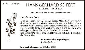 Traueranzeigen von Hans-Gerhard Seifert