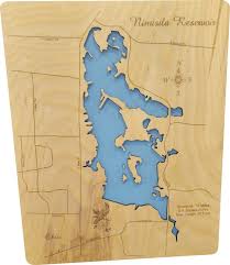 Nimisila Reservoir Ohio Wood Lake Map Small Standout