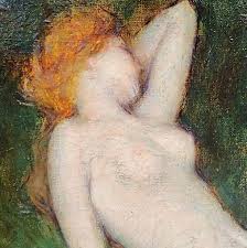 Warren Davis -nude Nymph Sleeping - 1924 Oil Painting - Etsy