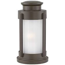Hinkley Briggs 15 High Bronze Outdoor Pier Mount Light 21n36 Lamps Plus Modern Flush Mount Lighting Industrial Outdoor Hanging Lights Outdoor Wall Lighting