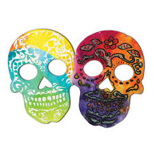 Sugar skull coloring pages with cross for adult. Color Diffusing Sugar Skulls Roylco