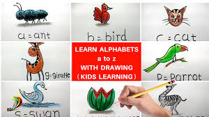 A classic drawing is an artwork created from lines or areas of tone created with a drawing instrument suc. Learn Alphabets From Drawing Drawing From Alphabets A To Z Drawing From Letters Otosection