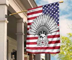 Illustration based on artwork from ©istockphoto.com/darek niedzieski/nicolette neish/victor maffe. French Bulldog Native American Flag For Indigenous Mexican Americans Outdoor Decor Friend Gifts Native American Flag Flag Stand Flag Prints