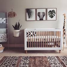 Welcome To The Jungle Nursery We Re Digging This Modern Take On A Classic Theme Image Prarthna Vas Baby Nursery Decor Nursery Baby Room Baby Room Decor