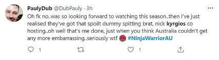 Kyrgios und gavrilova siegen beim heimturnier 2016. Nick Kyrgios Leaves Fans Less Than Impressed On Australian Ninja Warrior Daily Mail Online