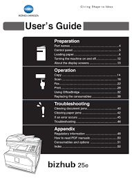 04 january 2015 file size: Konica Minolta Bizhub 25e User Manual Pdf Download Manualslib