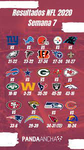 Horario, cómo, cuándo y dónde ver el super bowl de nfl. Calendario Nfl Temporada 2020 Semana 8 Pandaancha Mx