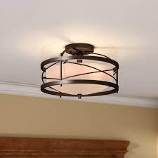 Andover Mills Gaen 2 Light 14 Unique Statement Drum Semi Flush Mount Reviews Wayfair