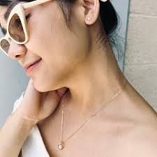 925 Sterling Silver 14K Plated Geometric Shaped Pearl Stud Earrings