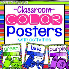 Bright Rainbow Color Posters Color Activities Notes To Parents Learning Colors