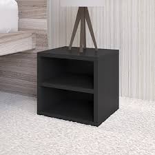 Build an awesome geometric end table or night stand with a secret hidden storage compartment inside with this cubed end table tutorial from josh on a beautiful mess. Buy Way Basics Bedside End Table Modular Connect Storage Cube Cubby Organizer Shelf Black By Way Basics On Dot Bo