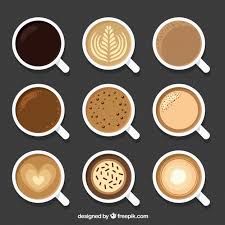 Flat Coffee Cup With Top View Vector Free Download Coffee Cups Coffee Vector Coffee Painting