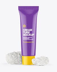 Download Matte Cosmetic Tube With Corall Sponges Mockup In Tube Mockups On Yellow Images Object Mockups PSD Mockup Templates