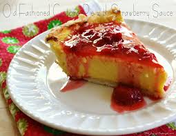 Ever since i was a kid, i used to enjoy eating custard pie at least every twice a month. Old Fashioned Custard Pie With Strawberry Sauce The Joy Of Caking