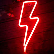 Red Neon Lightning Bolt Red Aesthetic Neon Wallpaper Dark Red Wallpaper