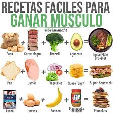 Nutricion Ejercicio Salud On Instagram Recetas Faciles Para Ganarmusculo Para Ganara Musculo Es Optimo Enco Comida Fitness Workout Food Nutrition