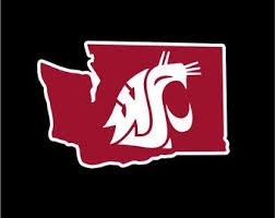 Wsu Cougars Car Window Sticker Crimson Wsu Cougars Wsu College Stickers