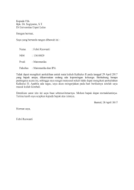 Contoh surat izin atasan untuk melanjutkan pendidikan contoh seputar surat. Contoh Surat Izin Tidak Kuliah Karena Kerja Resep Kuini