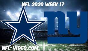 Dallas Cowboys Vs New York Giants Full Game Replay Highlights Nfl 2020 Week 17 In 2021 New York Giants Cowboys Vs Full Games