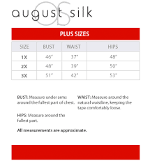 August Silk Size Chart Via Macys In 2019 Size Chart Plus