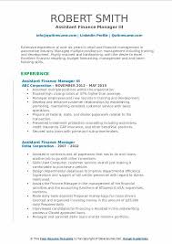 The successful candidate will advise our clients' teams across the south east. Assistant Finance Manager Resume Samples Qwikresume