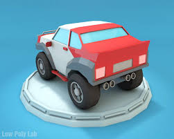 Download Cartoon Racing Jeep Low Poly