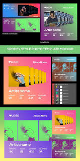 Spotify Style Photo Template Photo Template Facebook Cover Photo Template Spotify