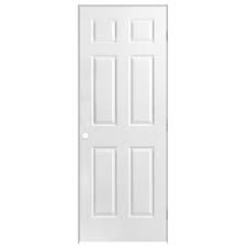 Masonite 24 In X 80 In Solidoor 6 Panel Left Handed Solid Core Smooth Primed Composite Single Prehung Interior Door 18924 The Home Depot
